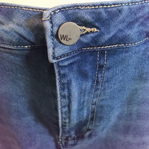 Wash lab “Selma” pieced 2 tone sky denim skirt - Picture 11 of 16